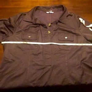 Brown jean button up dress